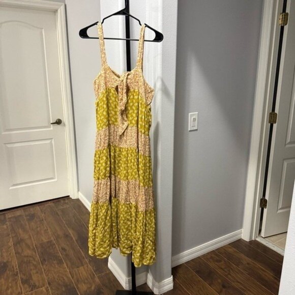 Madewell Print-Mix Tiered Midi Dress in Jaipur Floral Size Large Cottagecore • - Picture 7 of 8
